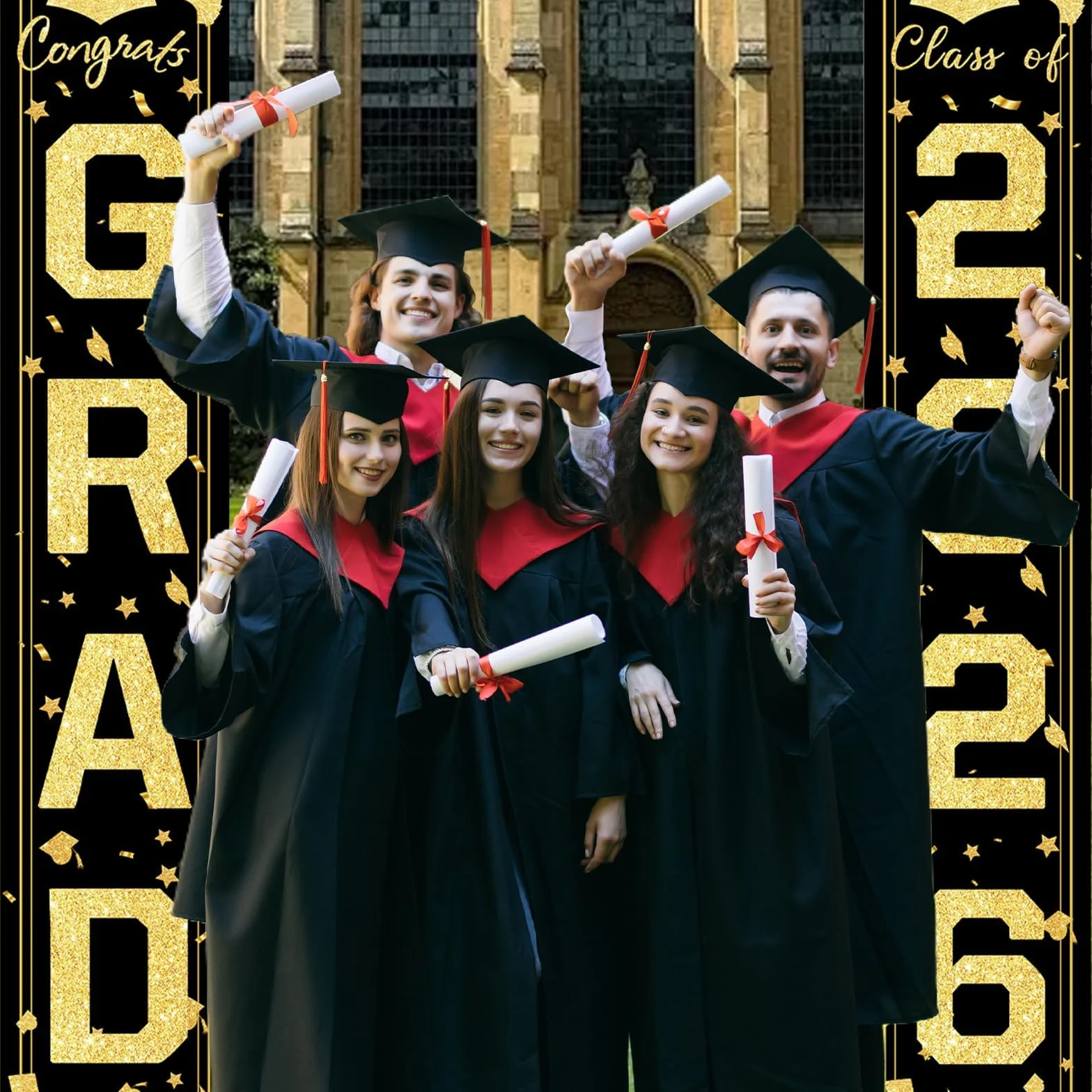 Striscione di laurea classe 2026 decorazioni per porta congratulazioni festa