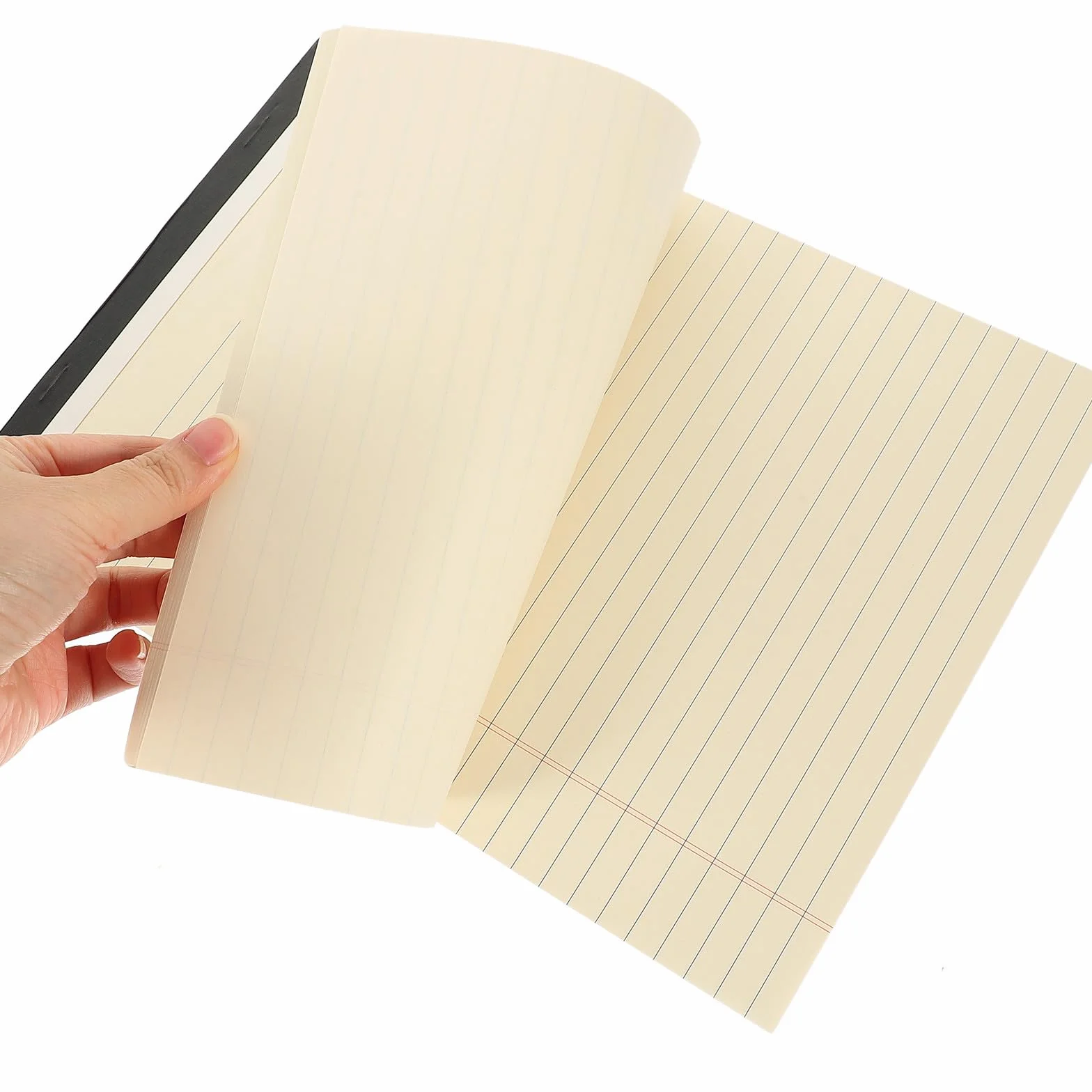 Quaderno Cartonato Righe A4 Beige 4 Pezzi, Blocco Note Strappabile | Carta, Portatile e Data, per Planning e Desk Planner, Fornito in Confezione da 4