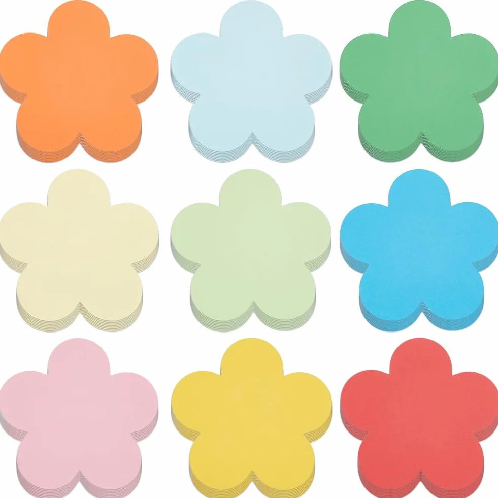 72 Pezzi 6 Pollici Ritagli di Carta Floreale Colorata Assortiti a Forma di Fiore per Bacheca Creativa