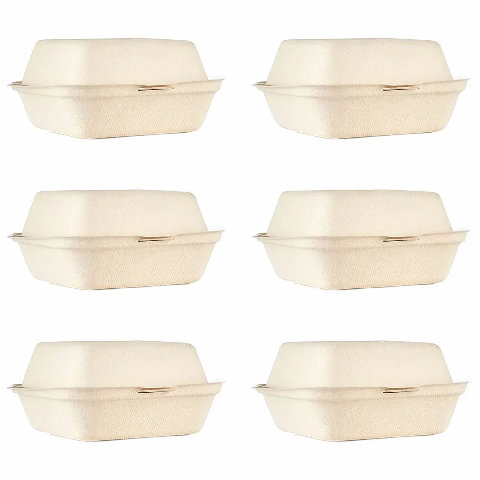 Contenitori Biodegradabili Take Away per Hamburger 50 Pezzi