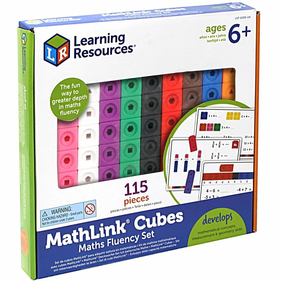 Learning Resources Cubi Mathlink 115 Pezzi Gioco Educativo Matematica 6+ Anni