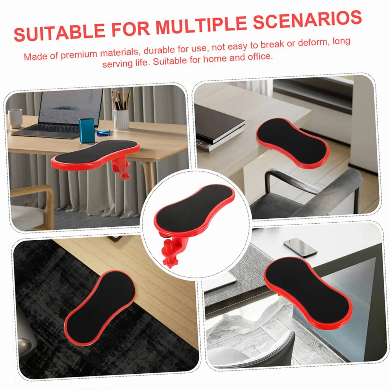 2pezzi Poggiapolso Ergonomici per Scrivania in Gomma e Cotone, Supporto Braccio Leggero e Facile da Trasportare, per Ufficio e Viaggi di Lavoro