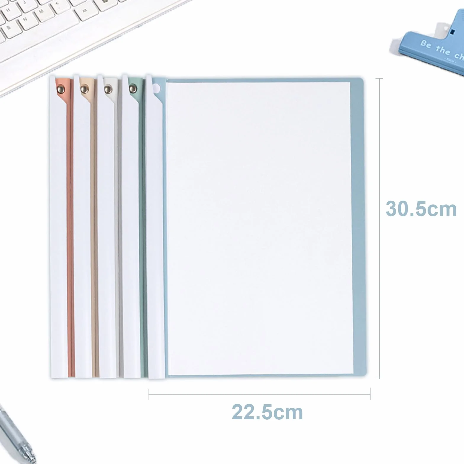 Rilegatura Fogli A4, Copertine con LEVA Girevole, Plastica, 5 Fogli Colori Sfumato