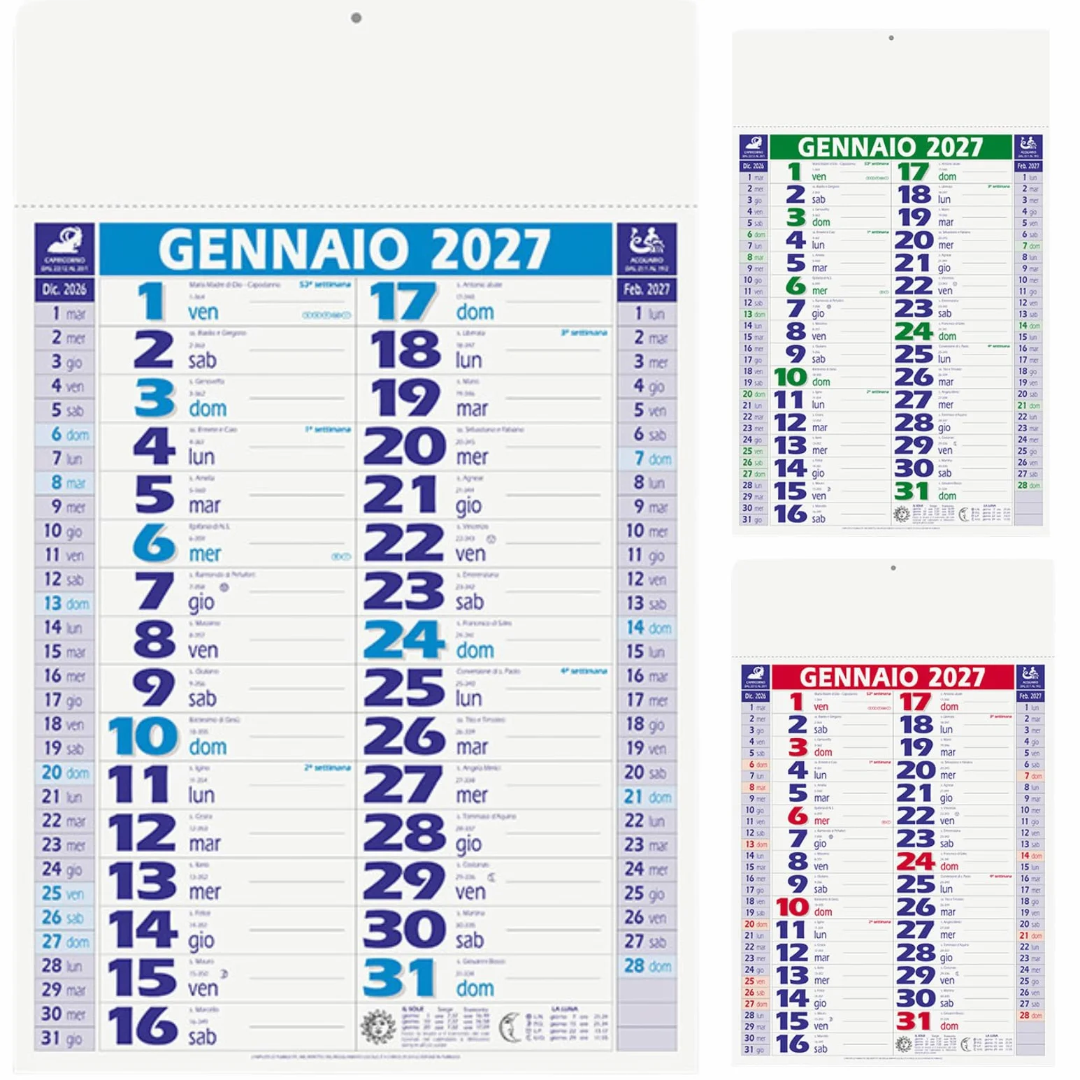 Calendari Personalizzati 2027 in Stock da 50 Pezzi Olandesi Medi da Muro Notes sul Retro per Gadget Pubblicitari di Fine Anno e come Omaggio per i Clienti o Regali Aziendali | PA620-50