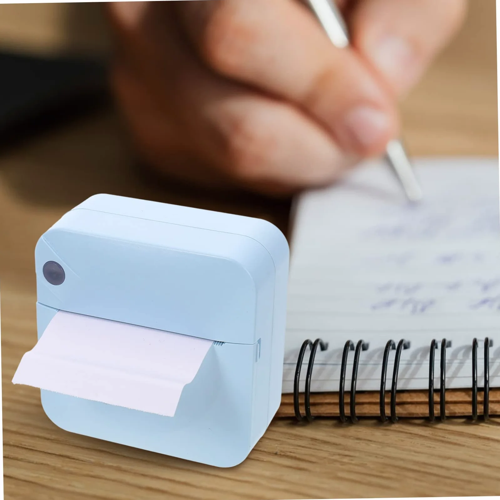 Veemoon Stampante Termica Portatile Etichettatrice Wireless Abs Ricaricabile per Ufficio Casa Studenti, Stampa Etichette Codici a Barre Foto Testo Grafica, Compatibile Smartphone, Colore
