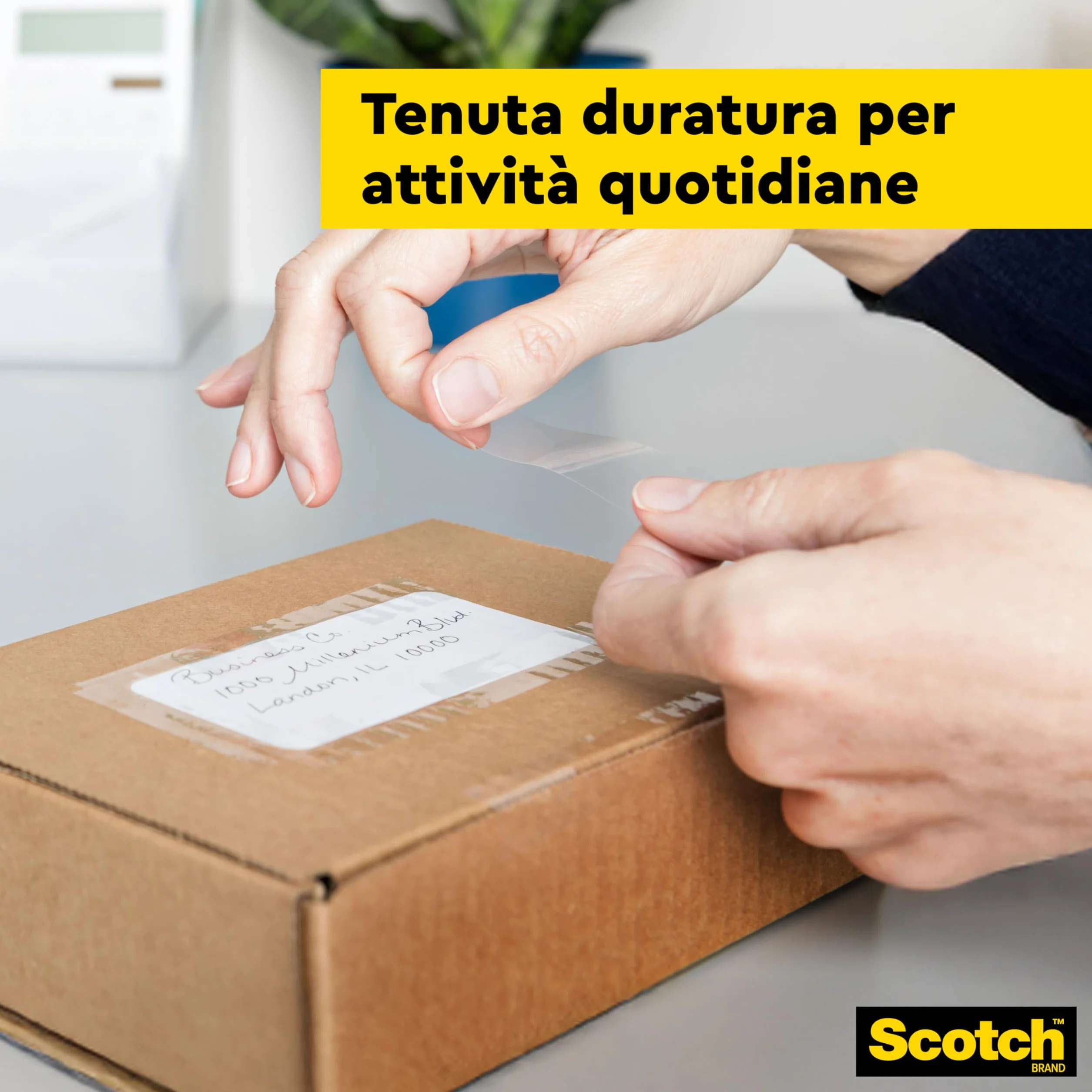 Scotch Nastro Adesivo Trasparente 10 Rotoli 15 mm x 33 m Multiuso Forte e Duraturo
