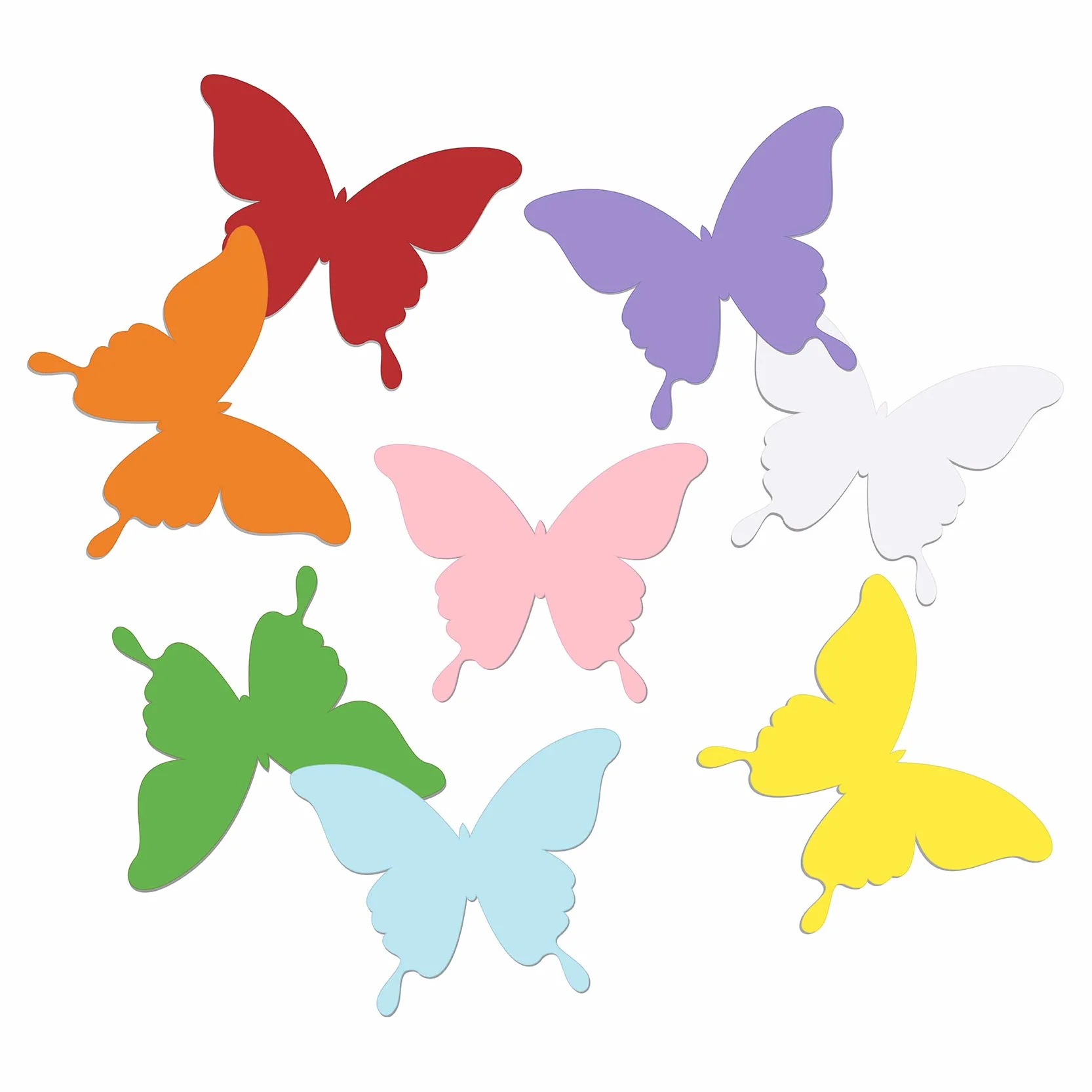 Unideco 80 ritagli a forma di farfalla in cartone colorato per aula bacheca decorazioni feste