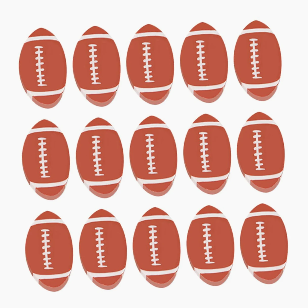 100 Pezzi Gomme da Cancellare per Matita Design a Rugby Marrone Tpr, per Festa Scuola Decor e Rimozione di Scritte su Giochi e Scaffali