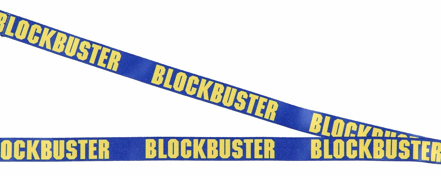 Blockbuster Video Membership Card ID Badge Holder cordino e ciondolo in gomma