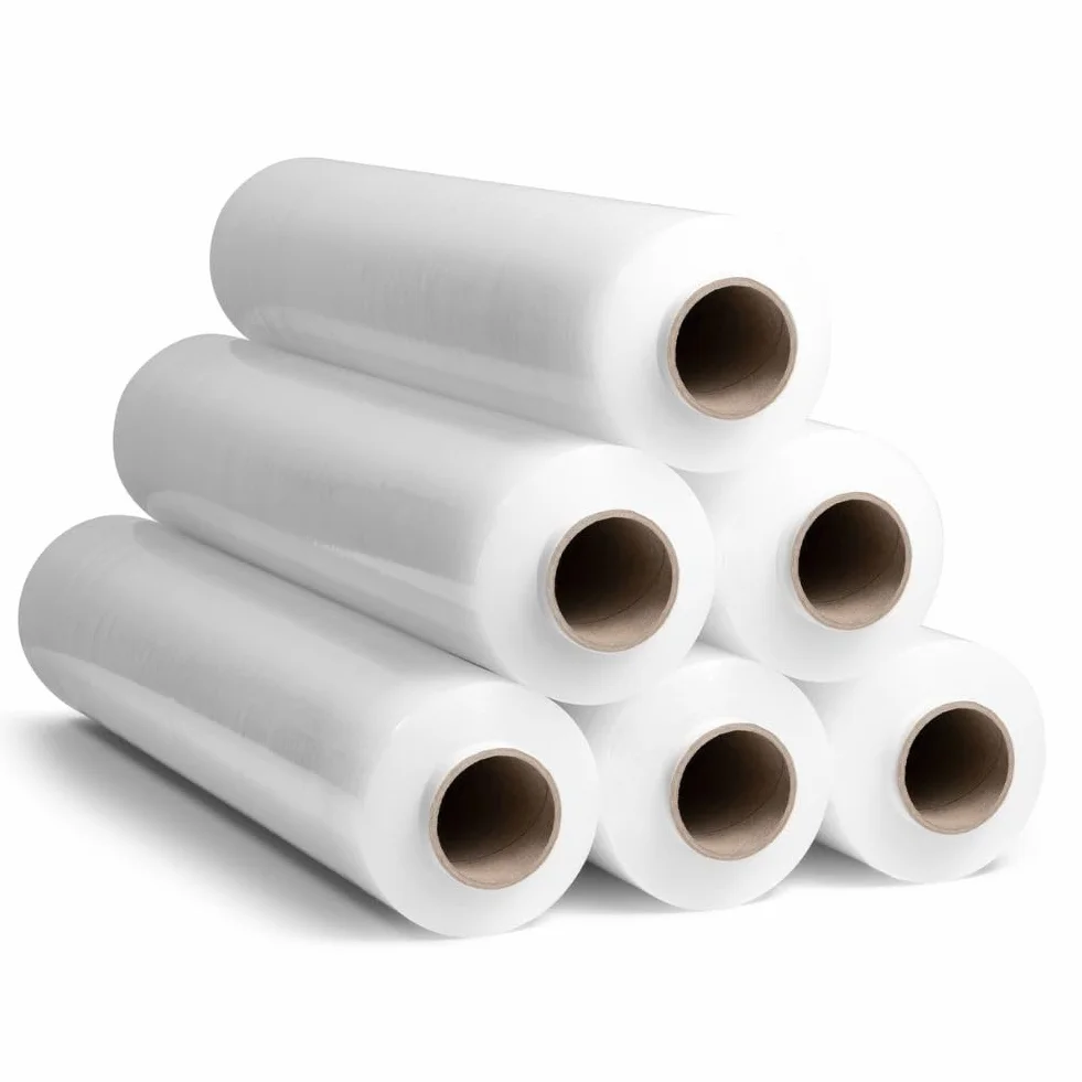 RAGO® Film estensibile imballaggio 2 pezzi 9,5 × 9,5 × 40 cm 300m Pellicola imballaggio trasloco trasparente Plastica per imballaggio 300 m