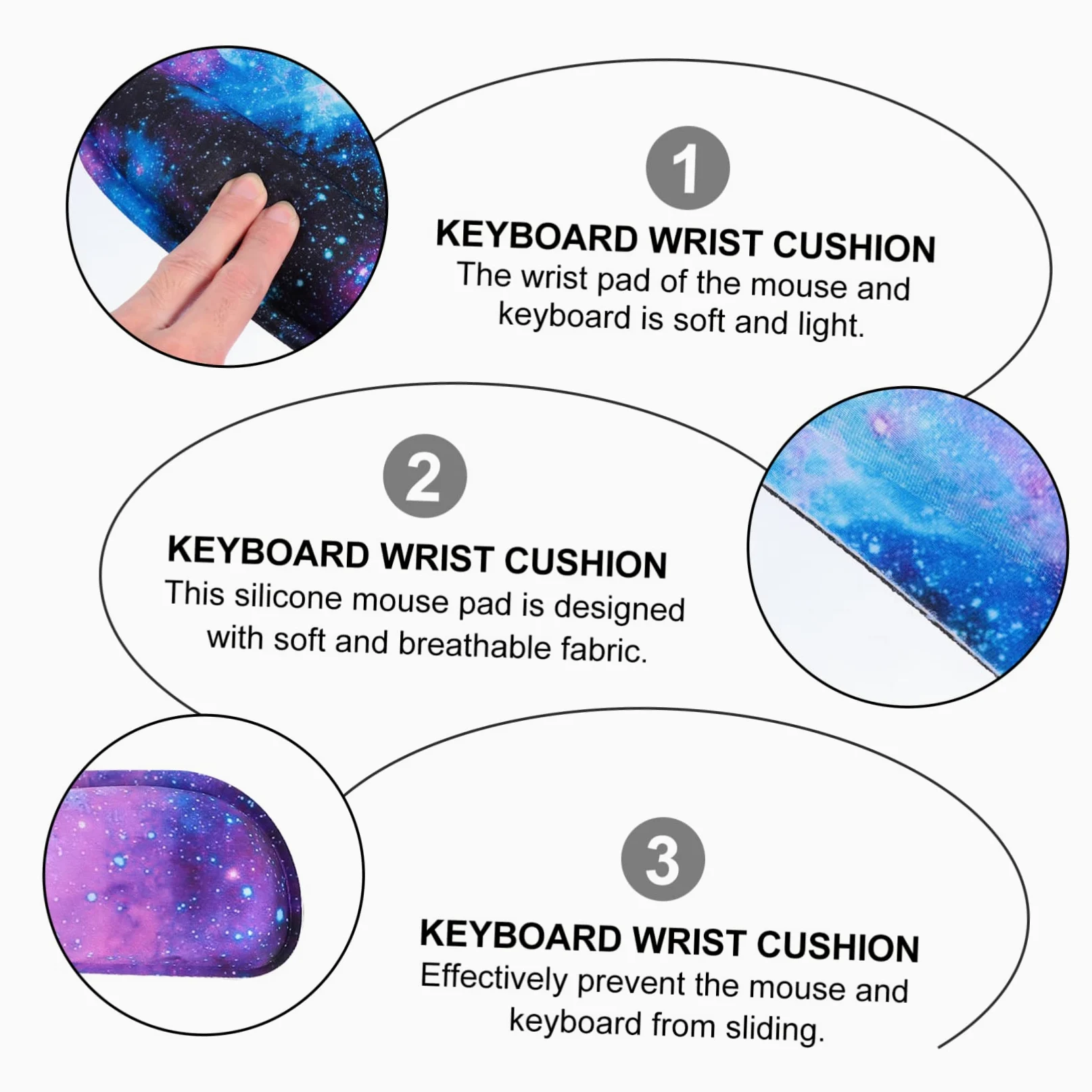 Artibetter Tappetino Mouse Ergonomico Poggiapolsi Per Tastiera in Memory Foam Per Casa e Ufficio Di Supporto Per Mouse e Polso Per Laptop e Utilizzo Computer