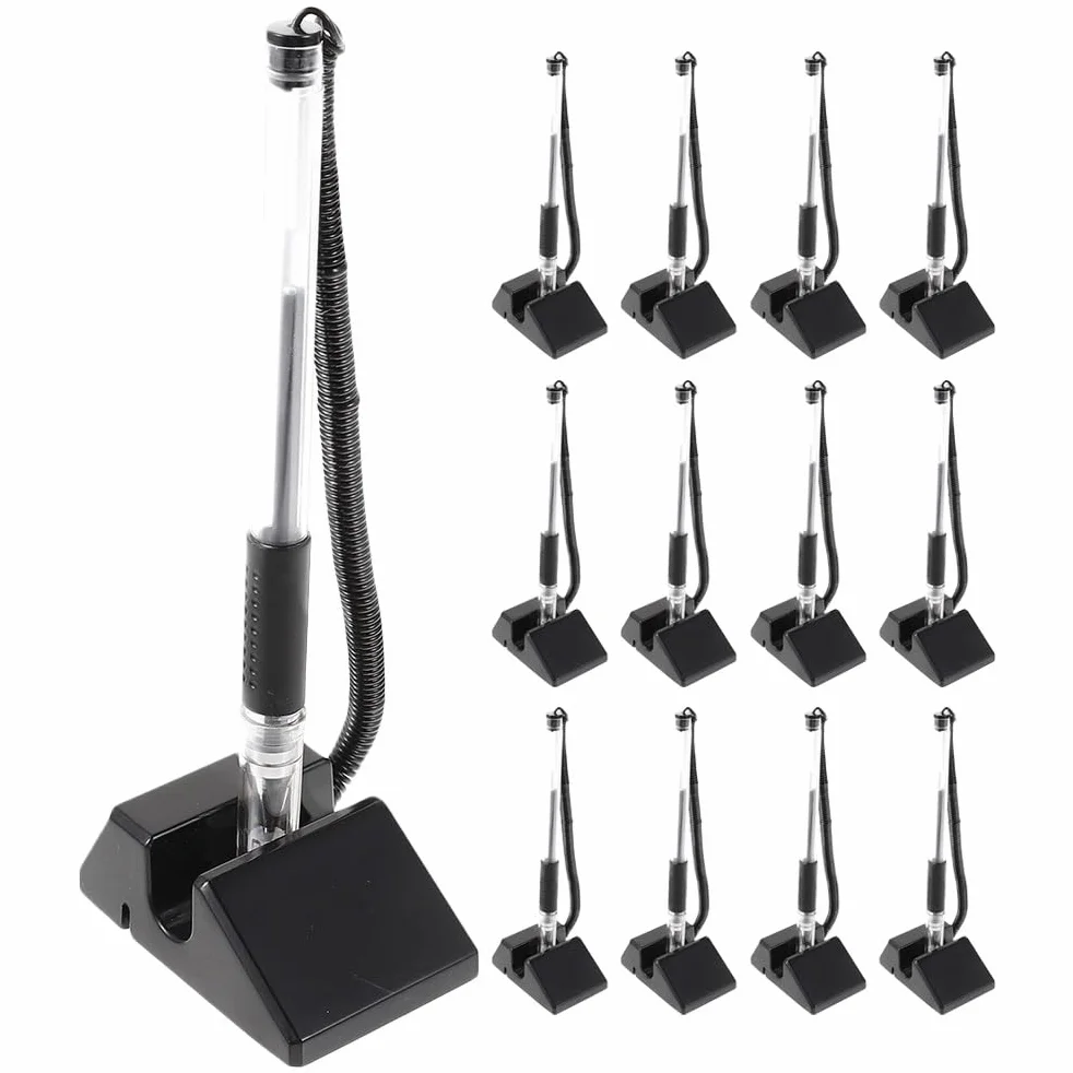 DOITOOL 20 Pezzi Penna Sfera Nero per Ufficio, Scrittura Scorrevole in Plastica Puntale 0.5mm per Hotel e Scrivania