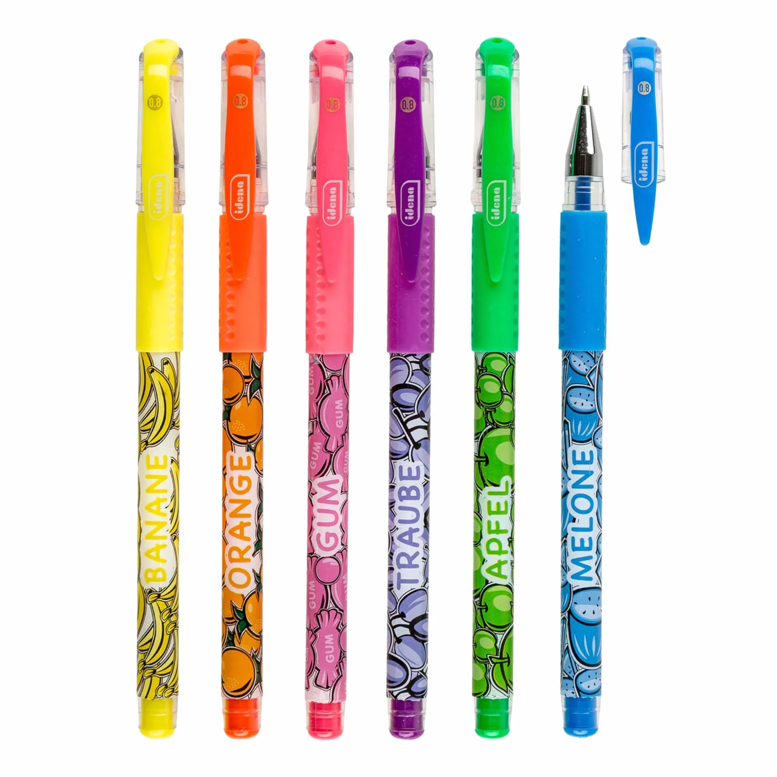 Idena Frutti sfacciati 6 penne gel 0,8 mm con profumo