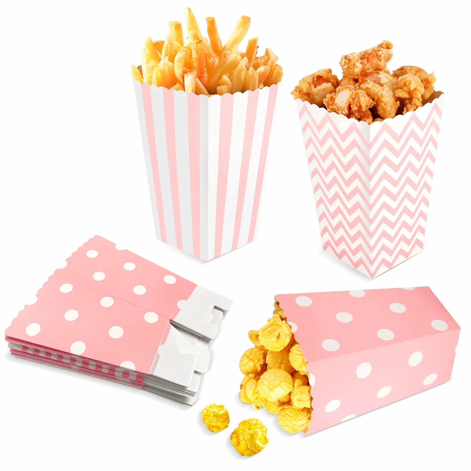 24 PCS Scatole di Popcorn Contenitori per Festa di Compleanno Film Fiesta