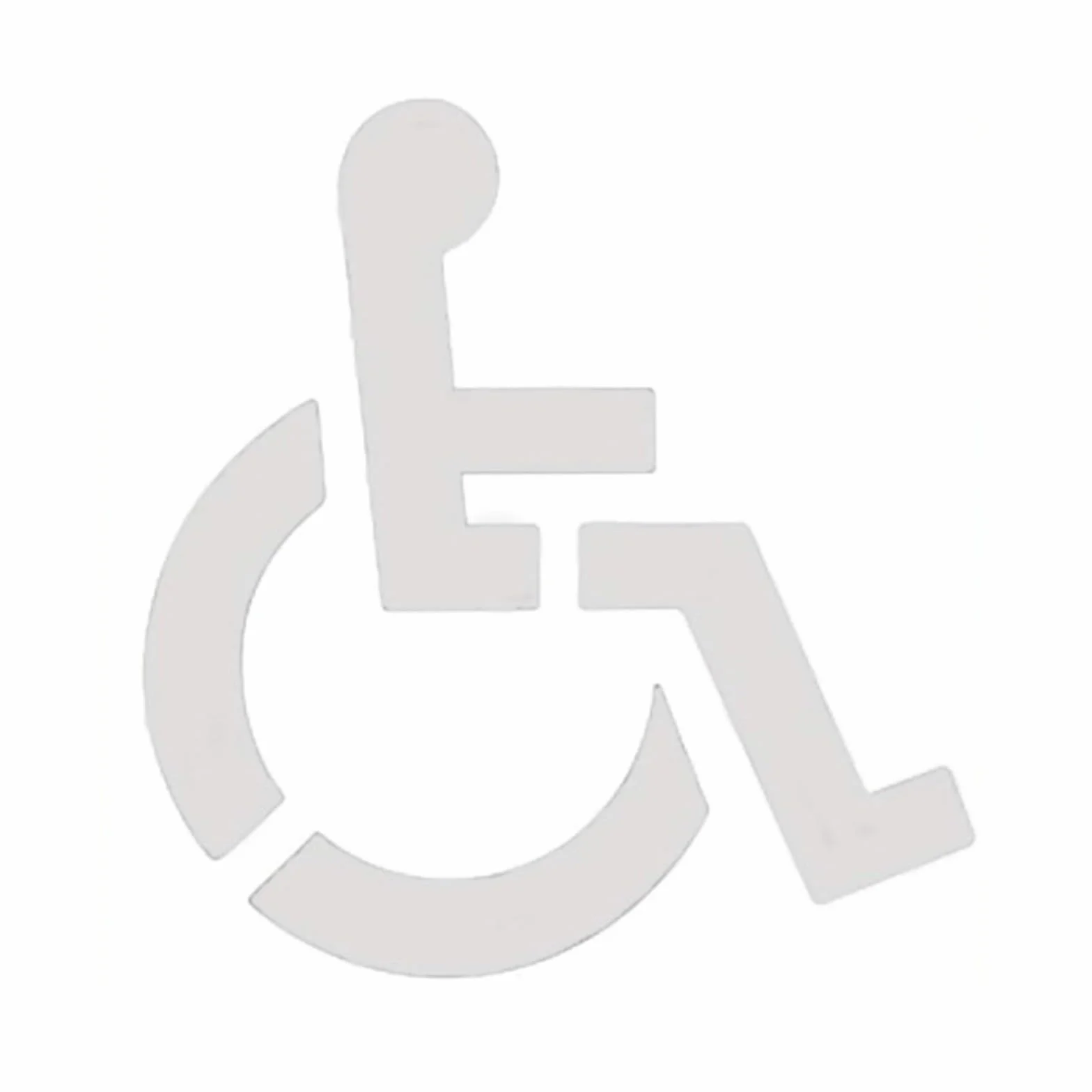 Stencil in silicone per handicap parcheggio, 91 x 83 cm, riutilizzabile, resistente alle intemperie