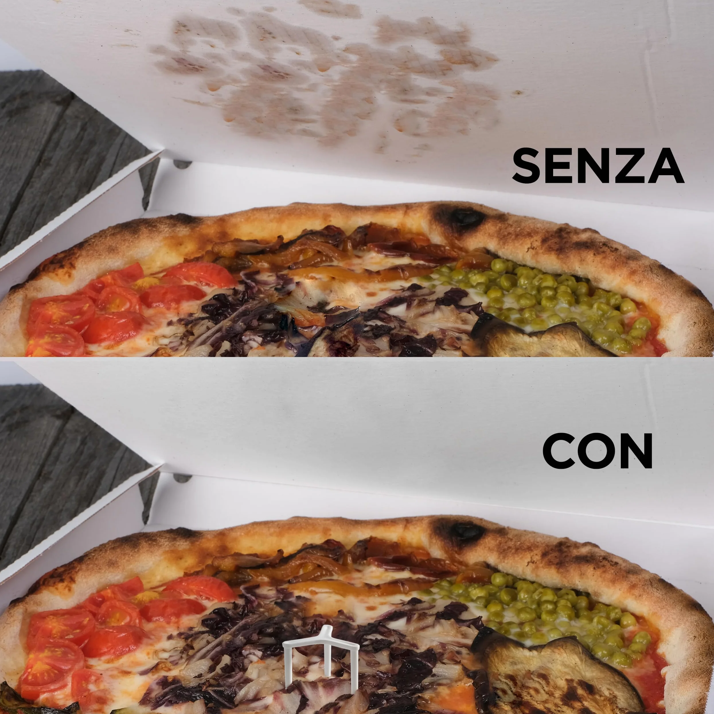 Everest Adv 500 Distanziatori per Scatole Pizza da Asporto 3 cm Supporto Pizza Saver Treppiede Pila Pizza 500 Pezzi