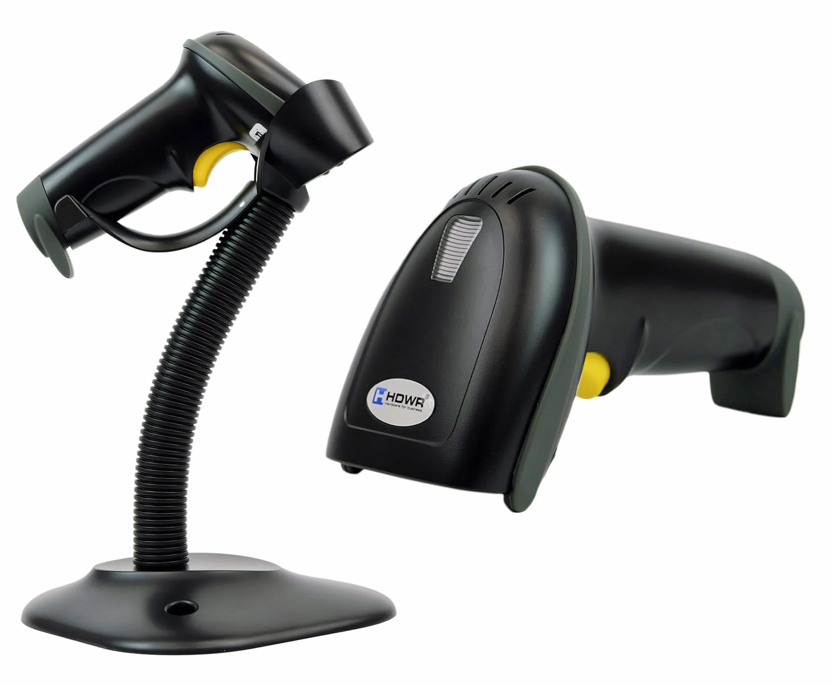 HDWR HD42A Lettore codice a barre laser con supporto, automatico | Supporto incluso, laser, scansione automatica, per cassa, negozio e ufficio