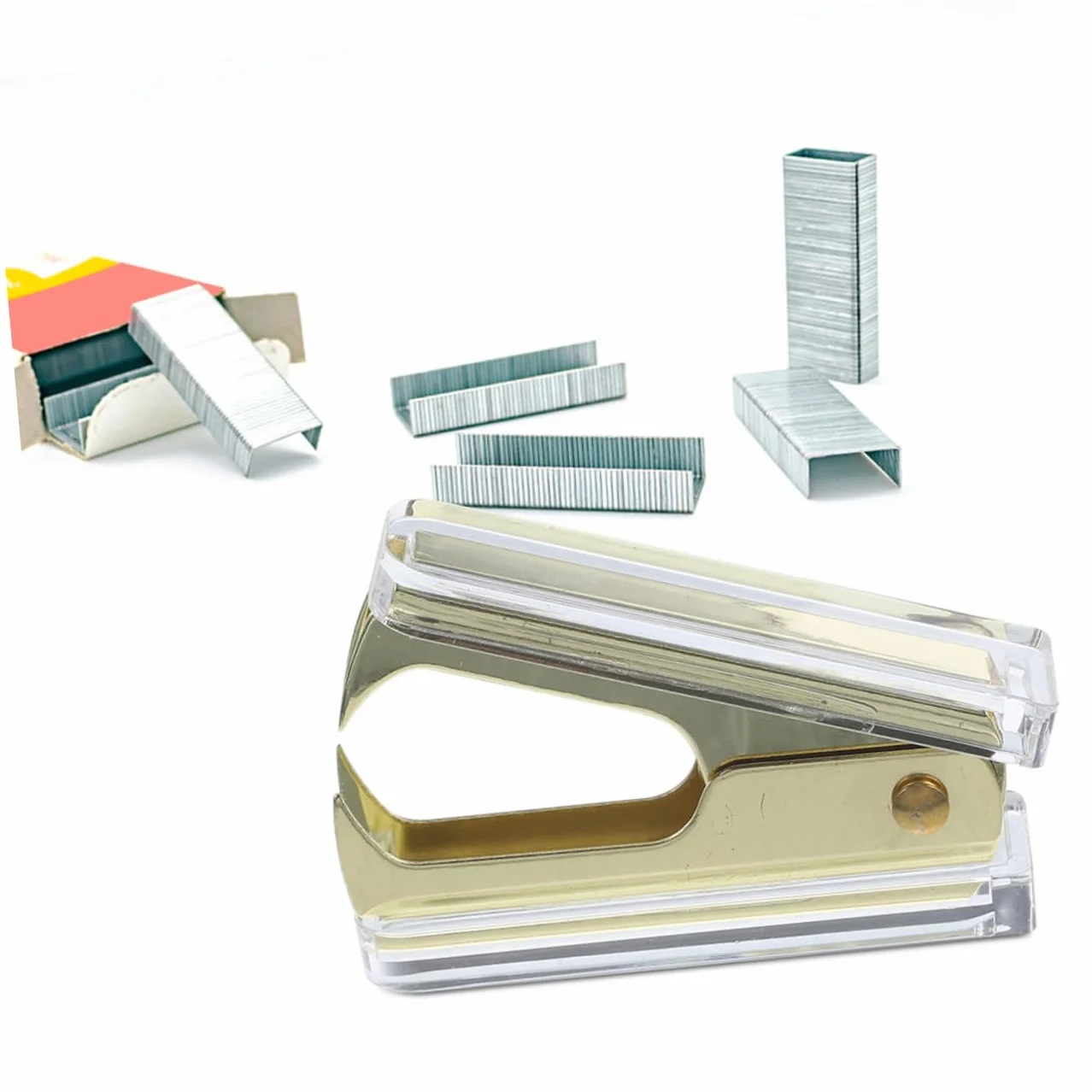 Gadpiparty 4 Set Levapunti Attrezzo Mini Ufficio Dispositivi Di Rimozione Della Cucitrice Portatile Utile Estrattore Di Punti Metallici Alzachiodi Portatile Metallo 2 Pezzi * 4