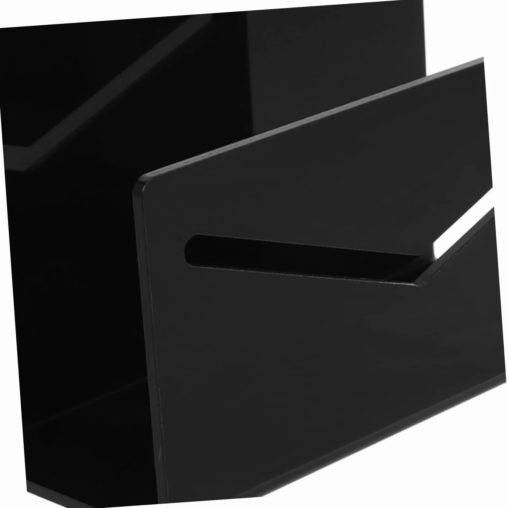 NUOBESTY Organizzatore Documenti in Acrilico Nero Angoli Arrotondati per Scrivania