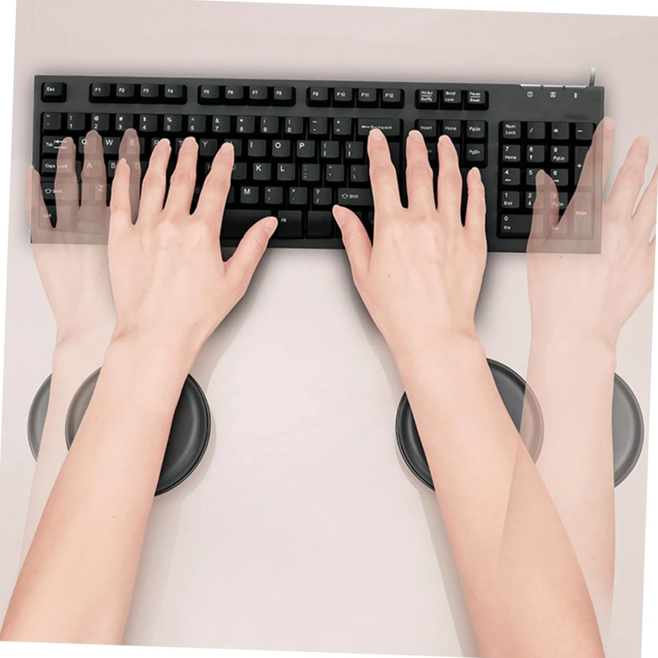 Didiseaon Supporto Poggiapolsi Gaming in Pu Rotondo per Comfort Massimo e Supporto Ergonomico per Ufficio e Scrivania, Facile da Trasportare e Antiscivolo
