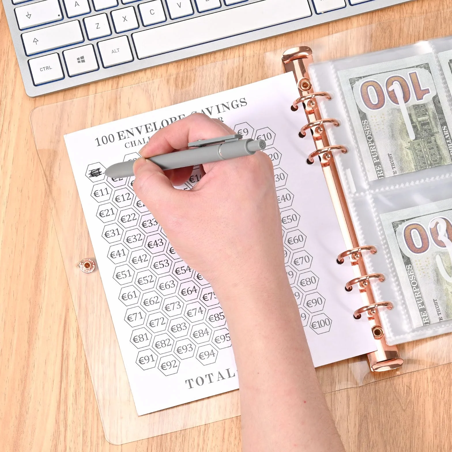 100 Envelope Saving Challenge - Libro Del Risparmio, Risparmio Soldi