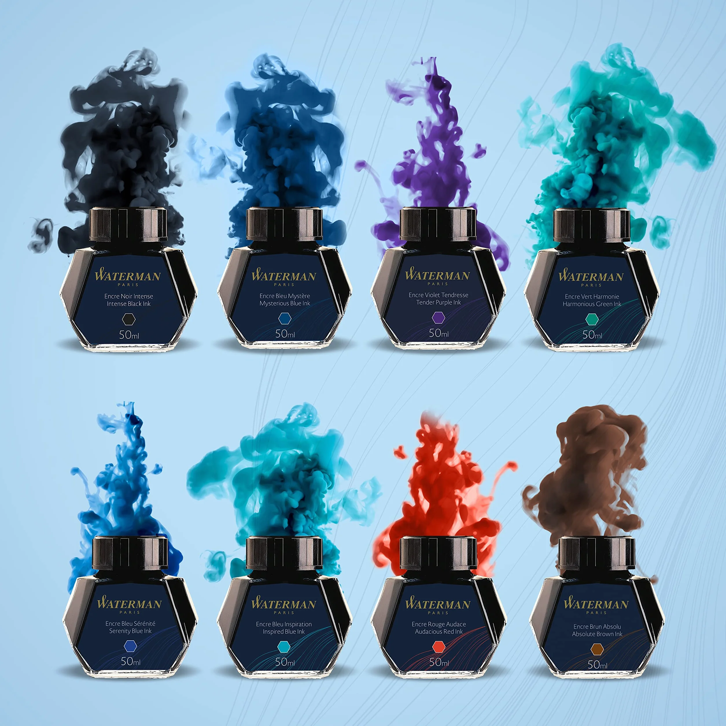 Waterman inchiostro per penna stilografica blu sereno 50 ml