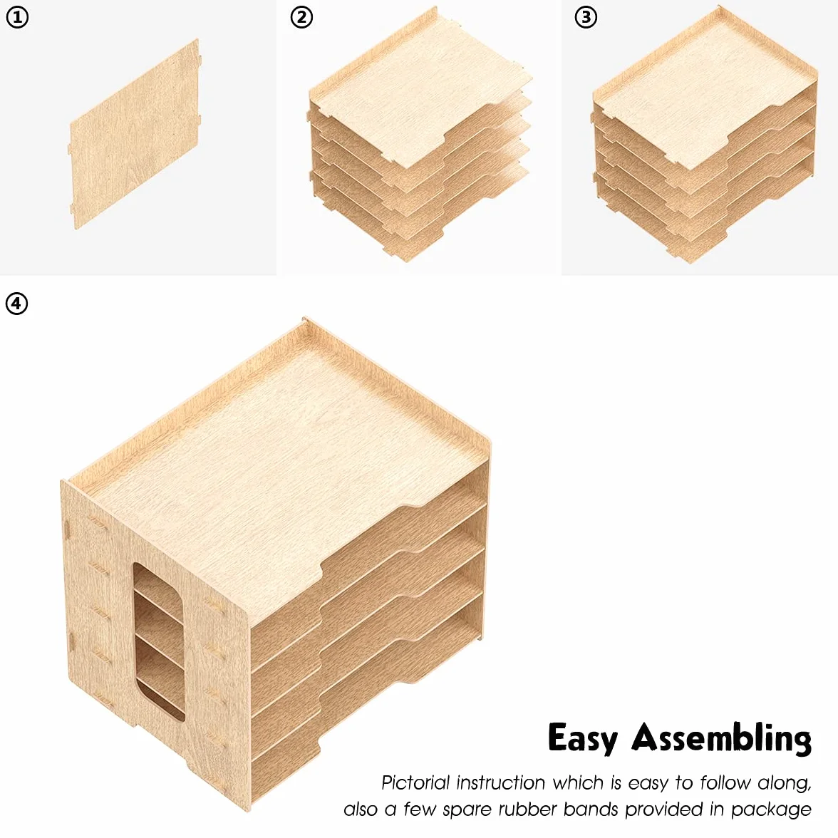Porta Documenti da Scrivania in Legno – Organizzatore Ufficio e Studio