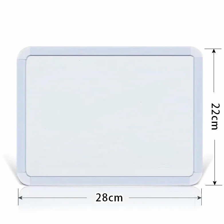 Lavagna Bianca A Parete Lavagna fissata al muro 22 * ​​28 cm Lavagna magnetica cancellabile a secco Cornice in plastica Bacheca bianca su tavoli da disegno for messaggi frigo