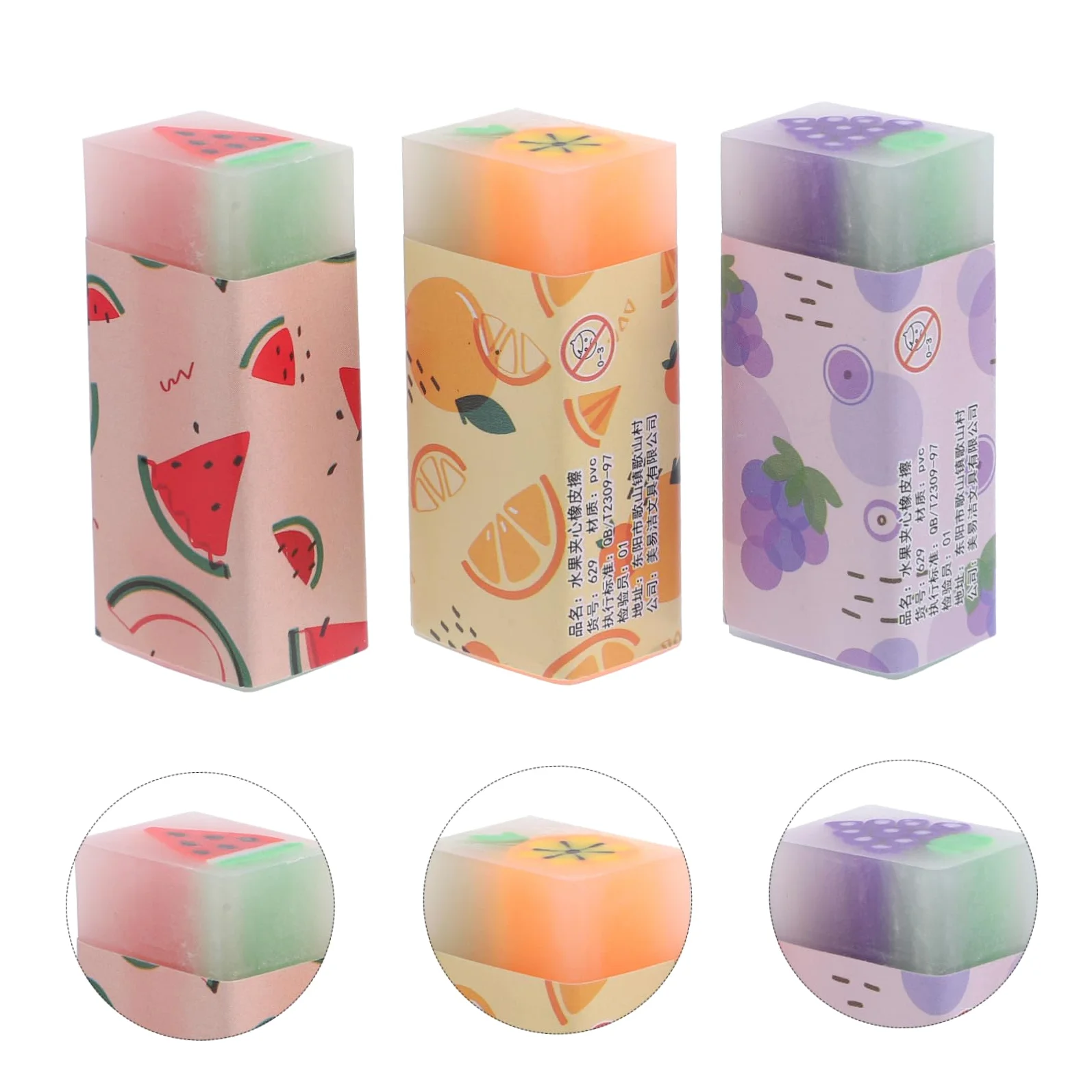 Gomme Frutta 36pezzi in Gomma, Adorabili per Studenti e Bambini | Gomme per Scuola, Gommine Colorate Ragazzo Ragazza, per Cancellare, Oggetti Particolari