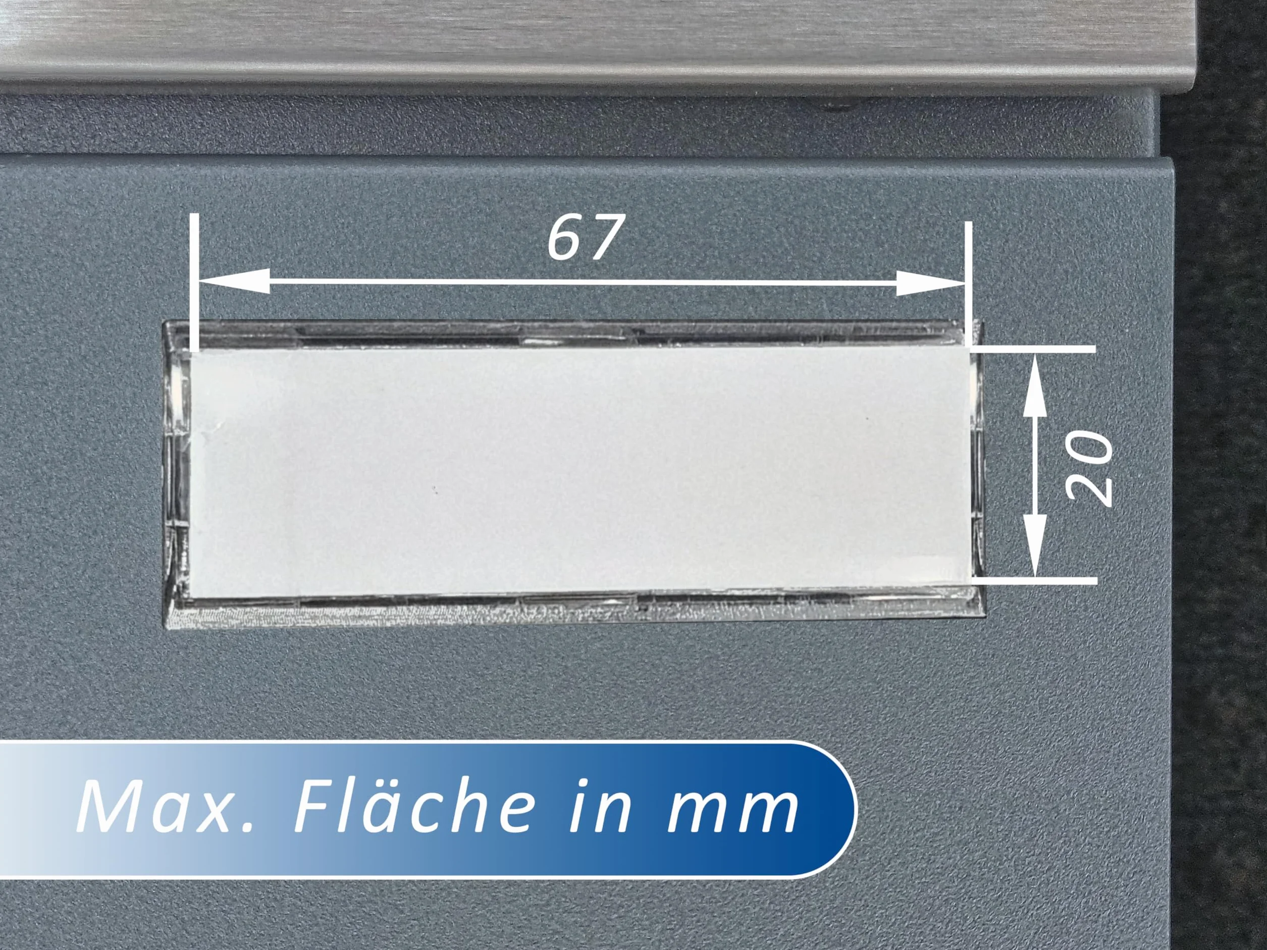 Targhetta per cassetta delle lettere trasparente 69,3 x 24,7 mm