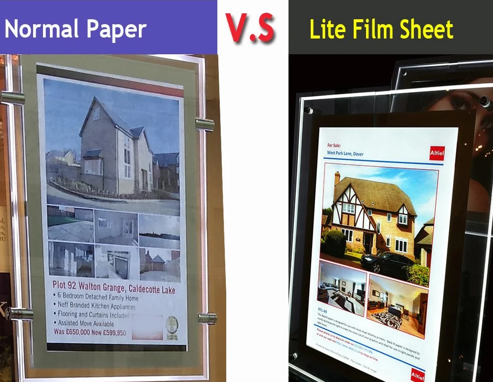 Carta retroilluminata Lite Film A3 10 fogli per LED Light Panel Lightbox