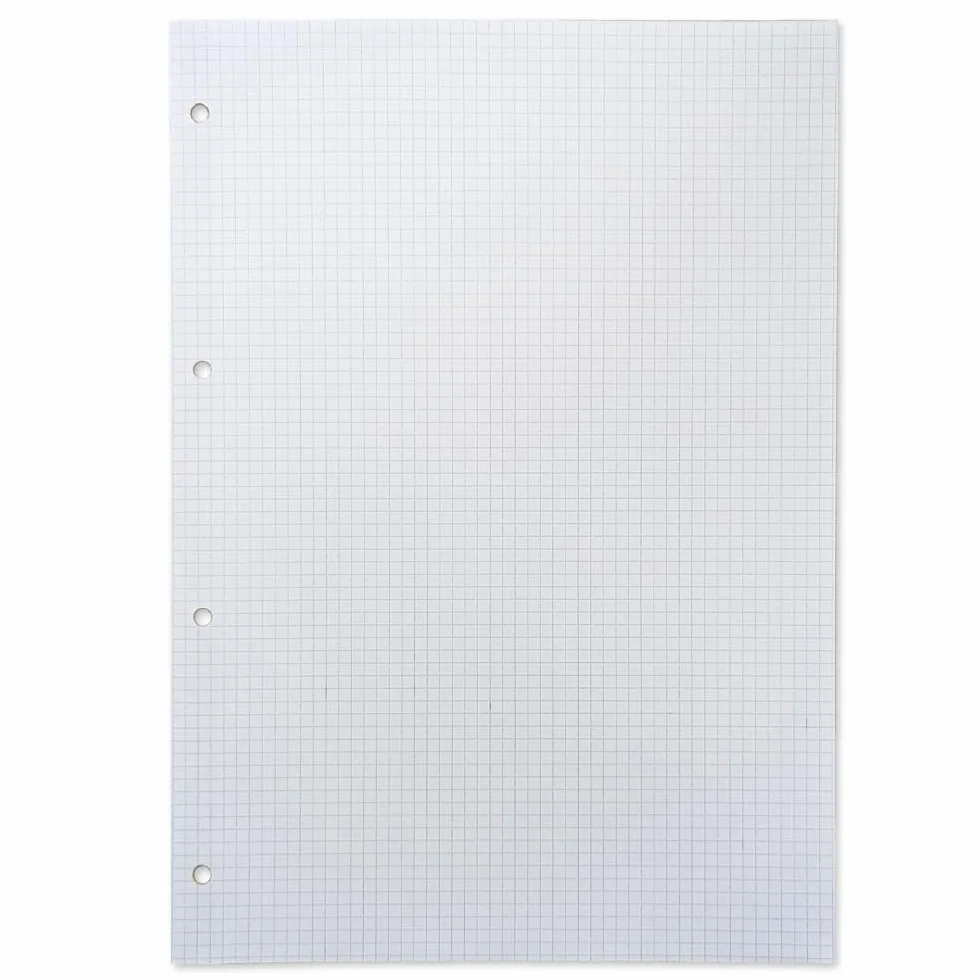BM BeMore Ricambi Bandup A4 Banda Rinforzata Rigatura 4mm Quadretti Senza Margini 40 Fogli Carta 90g/mq