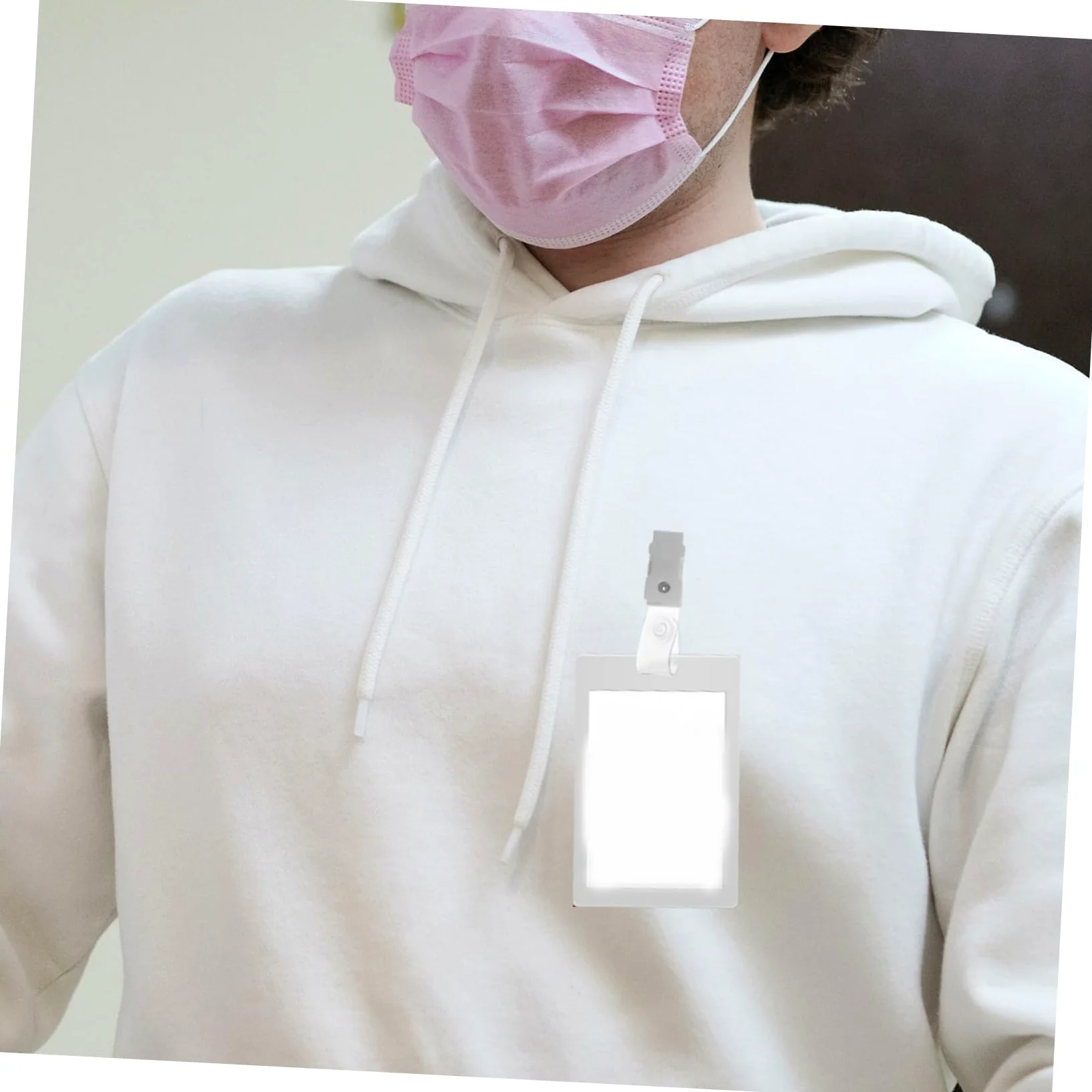 Porta Badge in Pvc Rigido con Clip Resistente e Design Semplice 100 Pezzi Porta Cartellino Identificativo per Badge da Lavoro