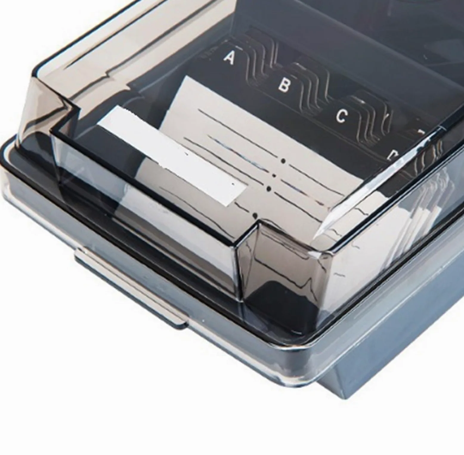 Porta Biglietti da Visita Porta Biglietti da Visita per espositore da Tavolo per Biglietti da Visita Organizzatore per Biglietti da Visita (Grigio 24x12x7,5 cm)