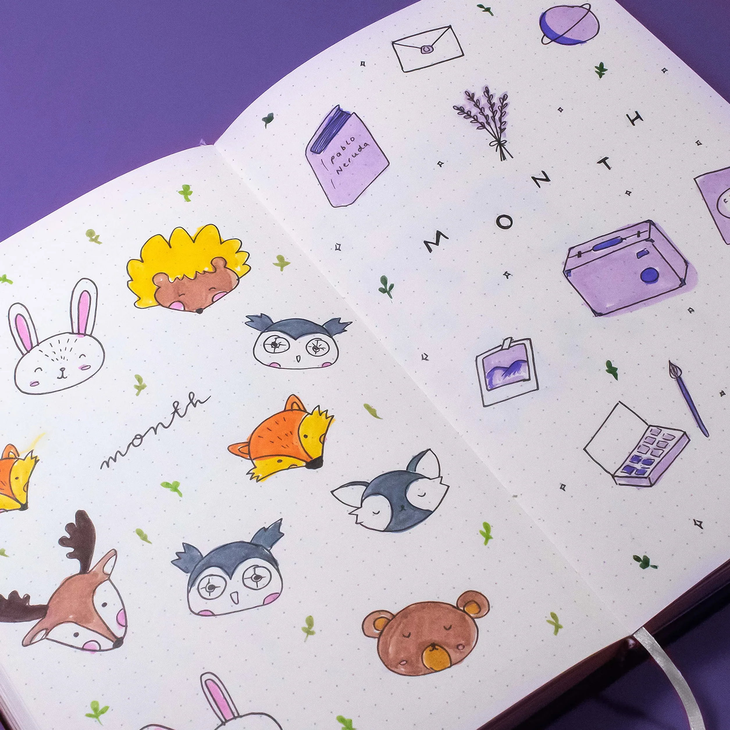 STATIONERY ISLAND Quaderni a Quadretti A5 Bullet Journal Puntinato 180 Pagine Taccuino 120gsm