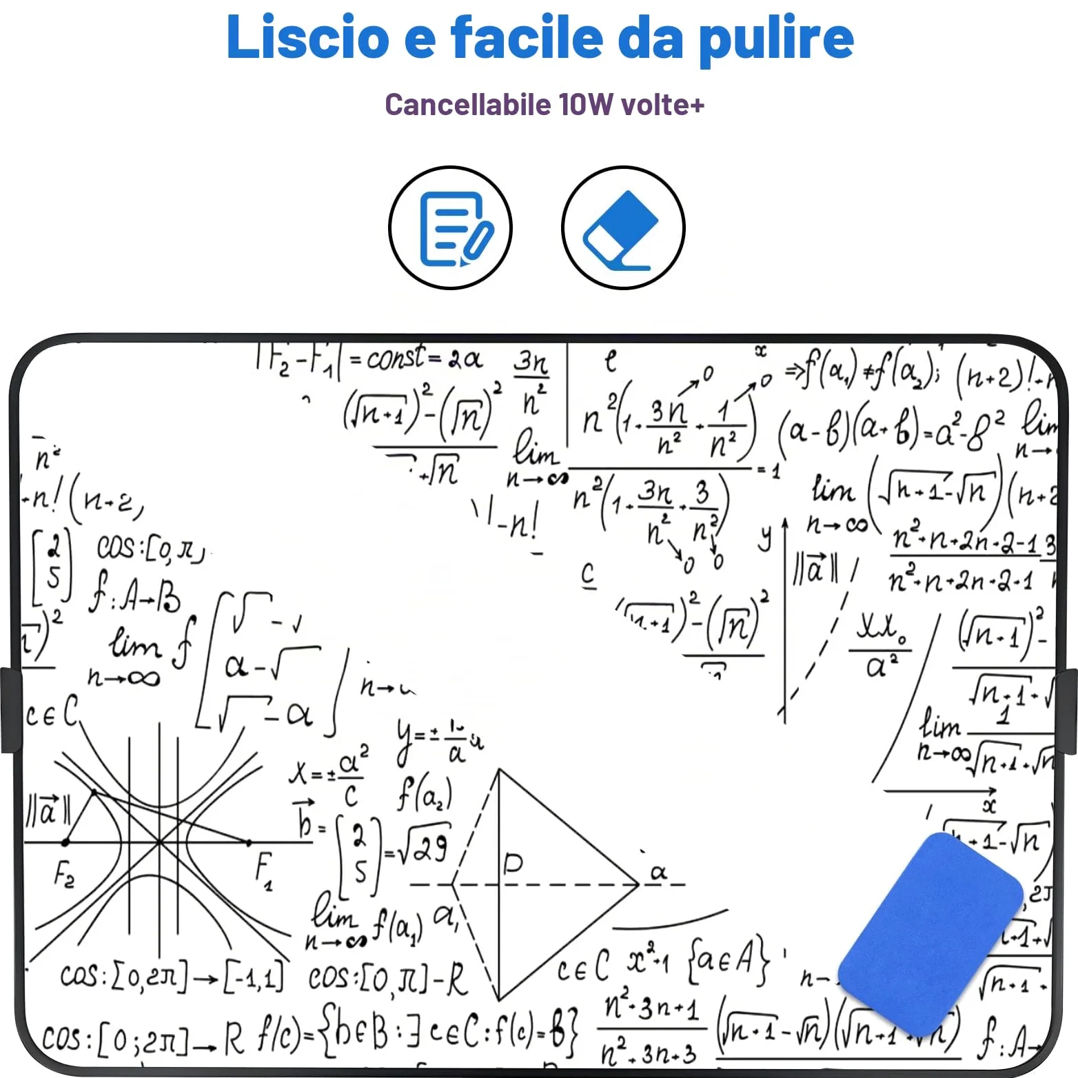 Lavagna bianca magnetica da scrivania, formato A3 (30 x 42 cm), doppia faccia cancellabile a secco, con supporto, piccola lavagna bianca in vetro per promemoria, calcoli, brainstorming, etichette di