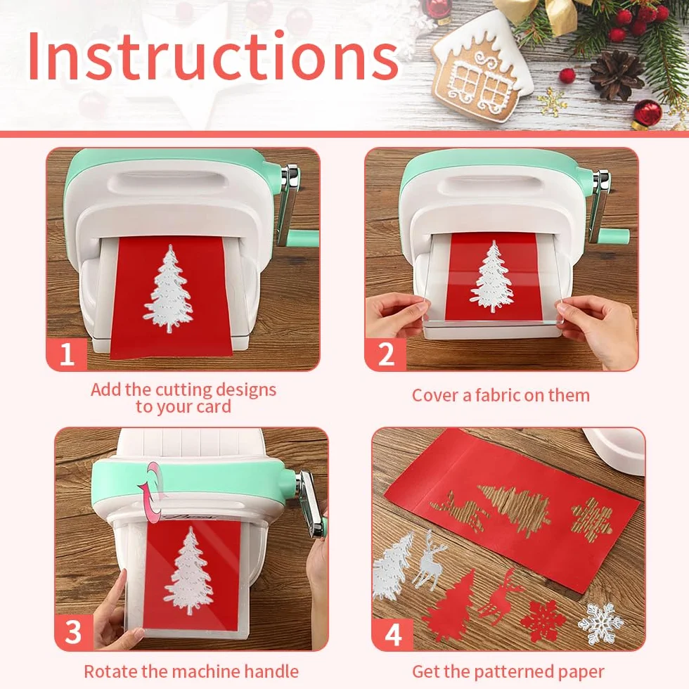 Fustelle Natalizie a Forma di Albero di Natale e Fiocco di Neve, Fustelle in Metallo 3D per Scrapbooking