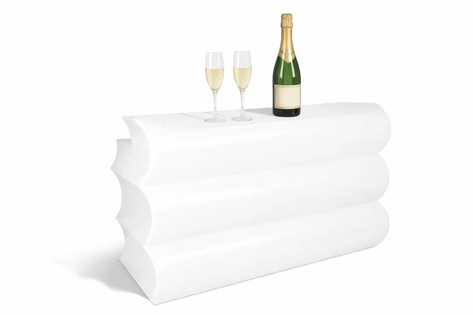 Kloris Bancone Bar Cassa Reception Desk mod. Clipper cm 145x88x110 h Bianco Made in Italy