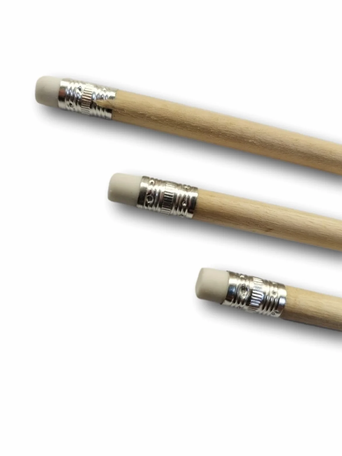 Matite Mini In Legno Naturale Grafite Hb Con Gommino Colore Naturale