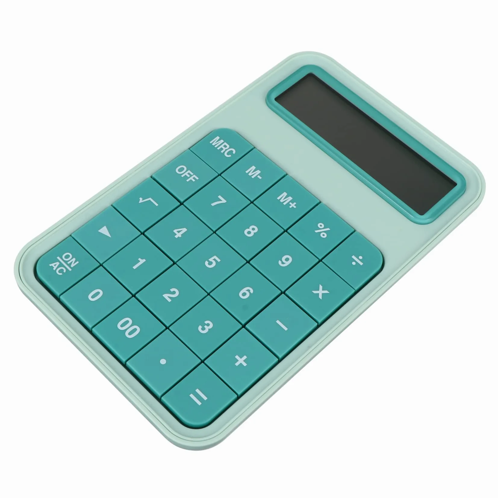 Calcolatrice da Ufficio a 12 Cifre Grande Display Lcd, Leggera e Pratica, Pulsanti Rimovibili, per Scuola e Ufficio, Verde
