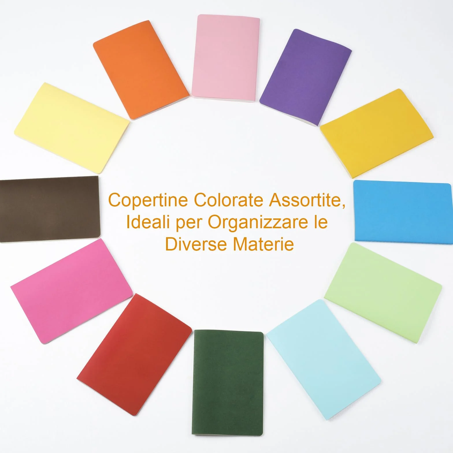 Taccuino A5, Confezione da 12 Quaderni, 30 Fogli, 60 Pagine, Multicolore Bianco
