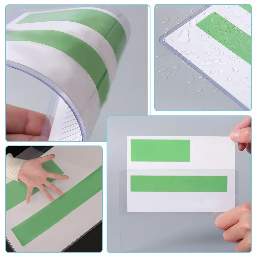 Copertine per Raccoglitori PVC, Confezione da 10 pezzi Custodia Rigida Tipo A3, Raccoglitore per presentazioni, Copertina per Fogli di Protezione, PVC Copertura, Trasparente, Finitura Lucida