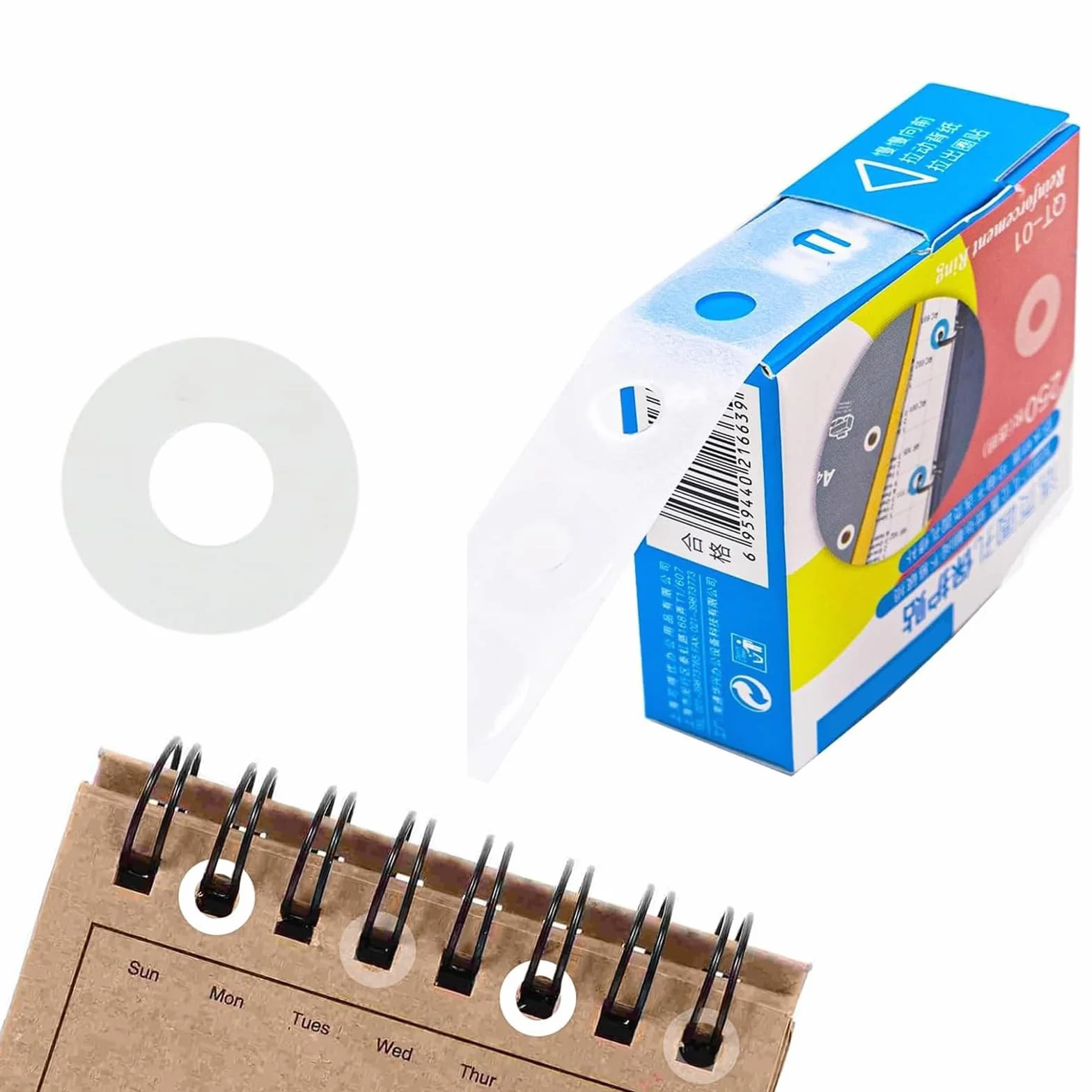 Salvabuchi Etichette Autoadesive 1000 PCS Impermeabile Rinforzo Fori Anelli per Libri a Fogli Mobili Trasparente