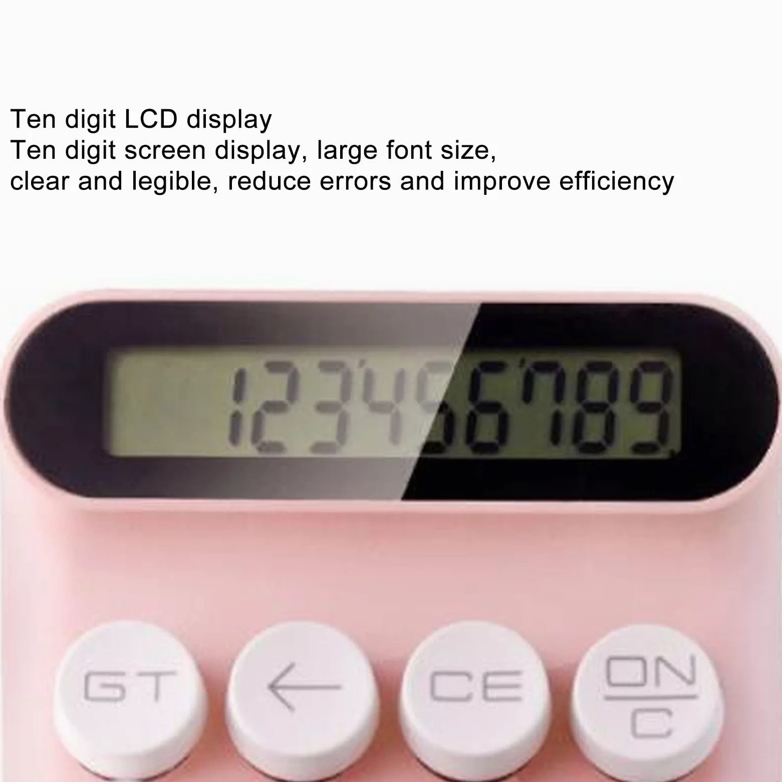 VBESTLIFE Calcolatrice con Interruttori Meccanici, 10 Cifre, Ampio Display LCD, Pulsanti Grandi, Interruttore Blu, Calcolatrici, Calcolatrice da Tavolo, Calcolatrice Carina, Calcolatrice