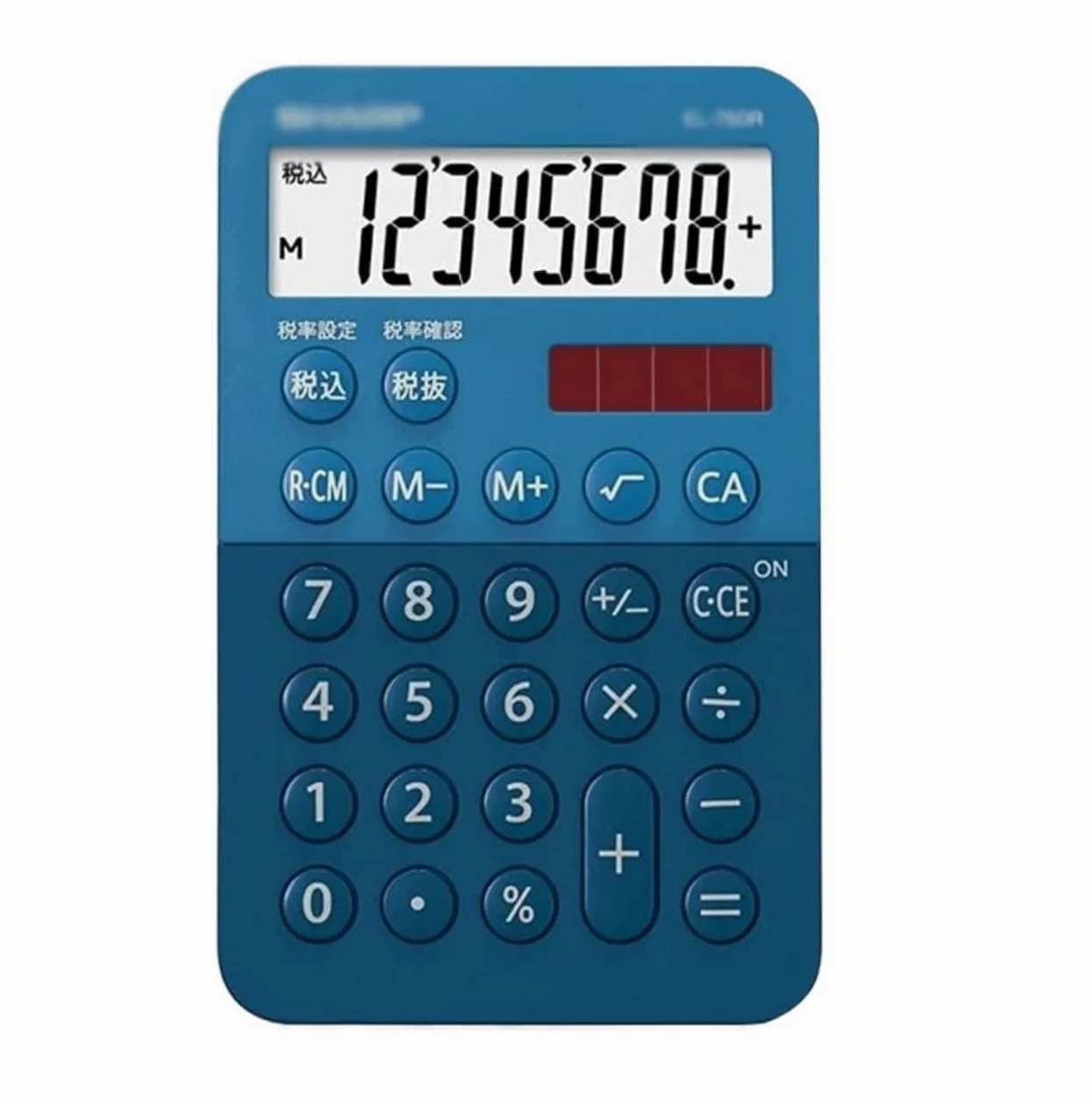 Calcolatrice per Ufficio Calcolatrice da Scrivania Multifunzione Calcolatrice Solare da Ufficio A 8 Cifre con Display A LED Dual Power Scuola(Blue)
