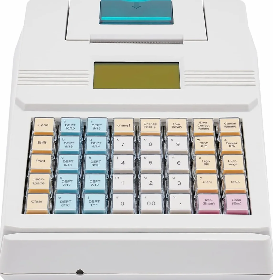 Registratore di cassa elettronico Registratore di cassa elettronico a stampa termica con 20 reparti e 40 tasti Registratore di cassa compatto con display digitale a LED Cassetto for piccole imprese, r
