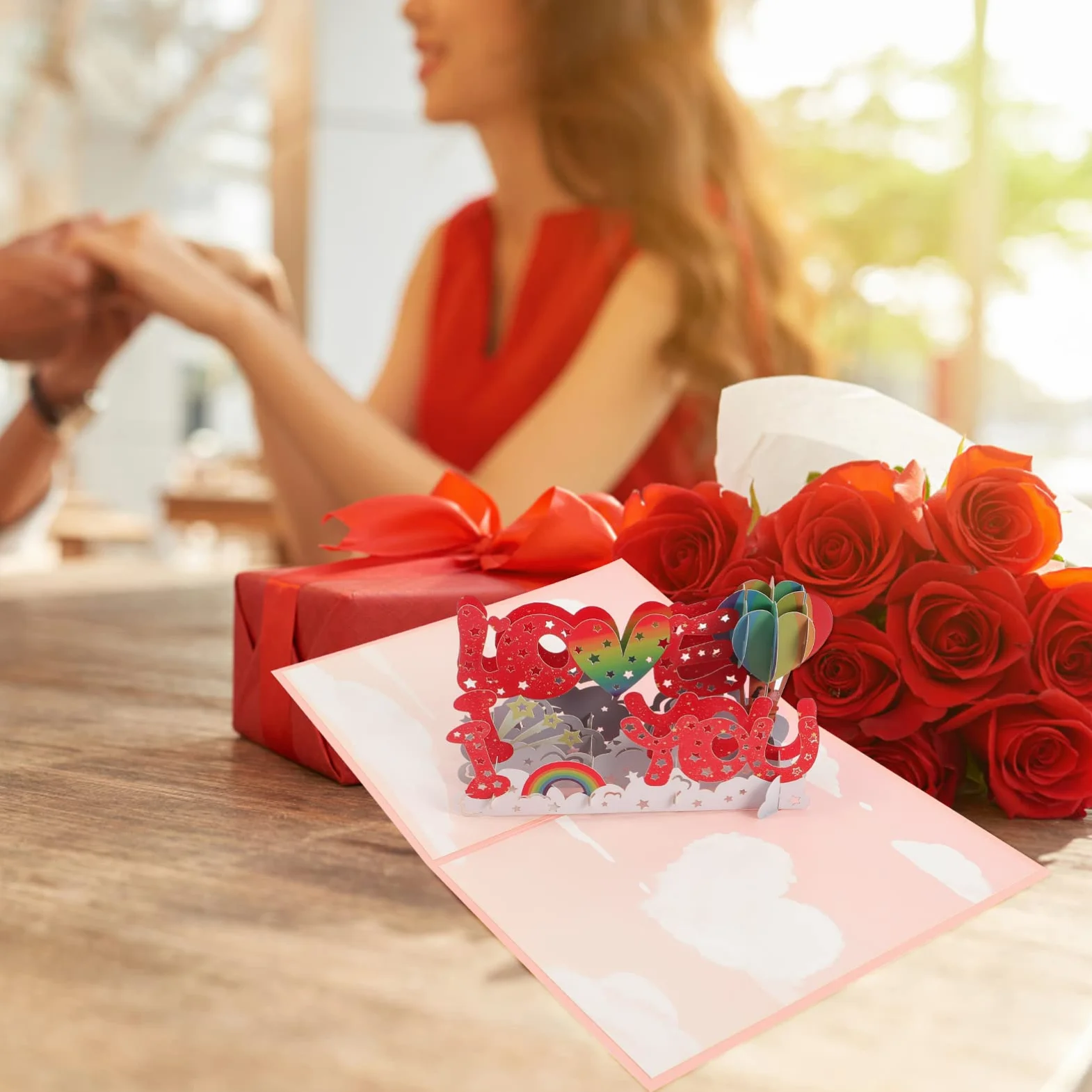 NUOBESTY 5 Set Di Biglietti Di Auguri Per Anniversario Di Matrimonio Design 3d Per Coppie San Festa Della