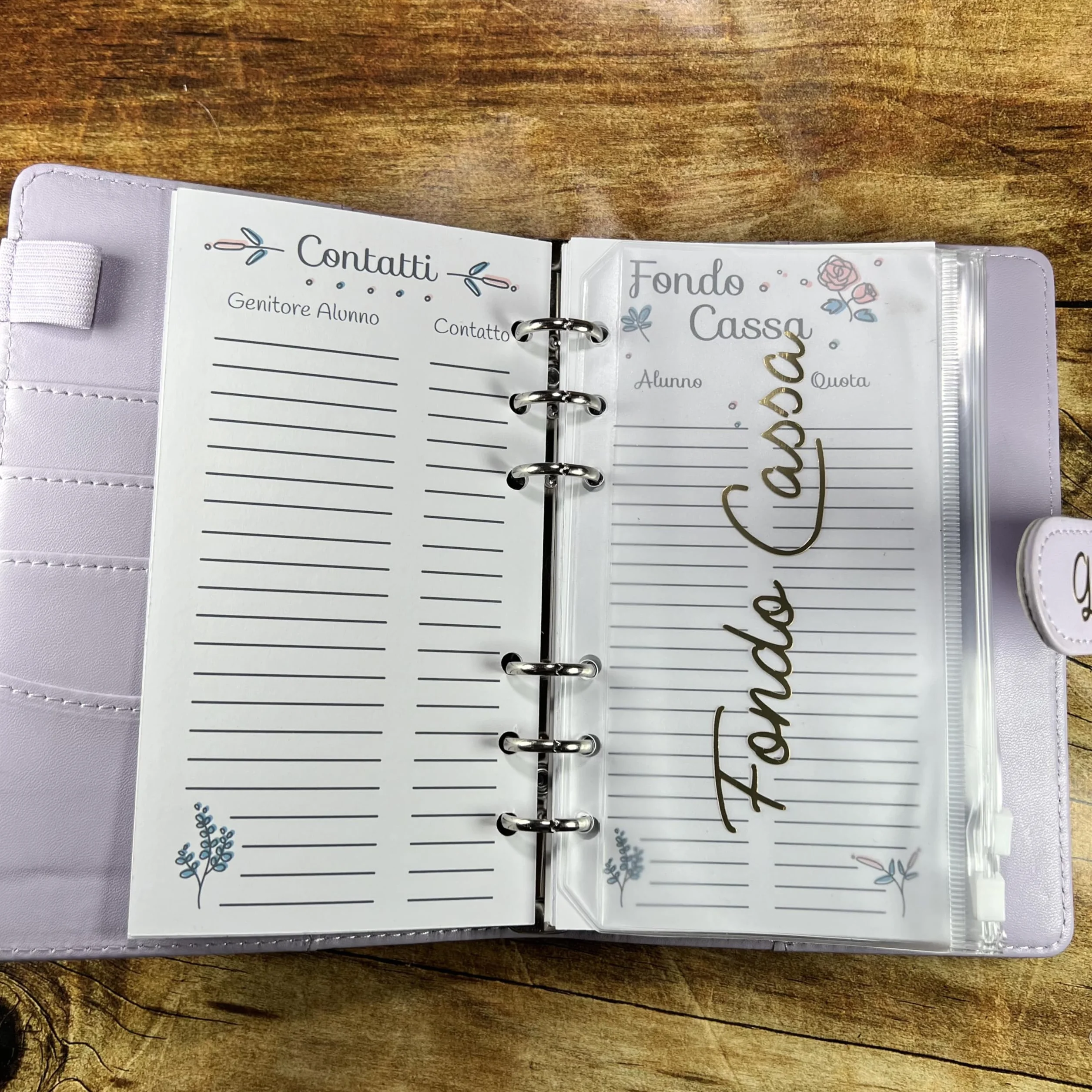 Agenda Personalizzata per Rappresentante di Classe – Buste Portasoldi, Fogli per Appunti e Calendario Anno Scolastico Corrente