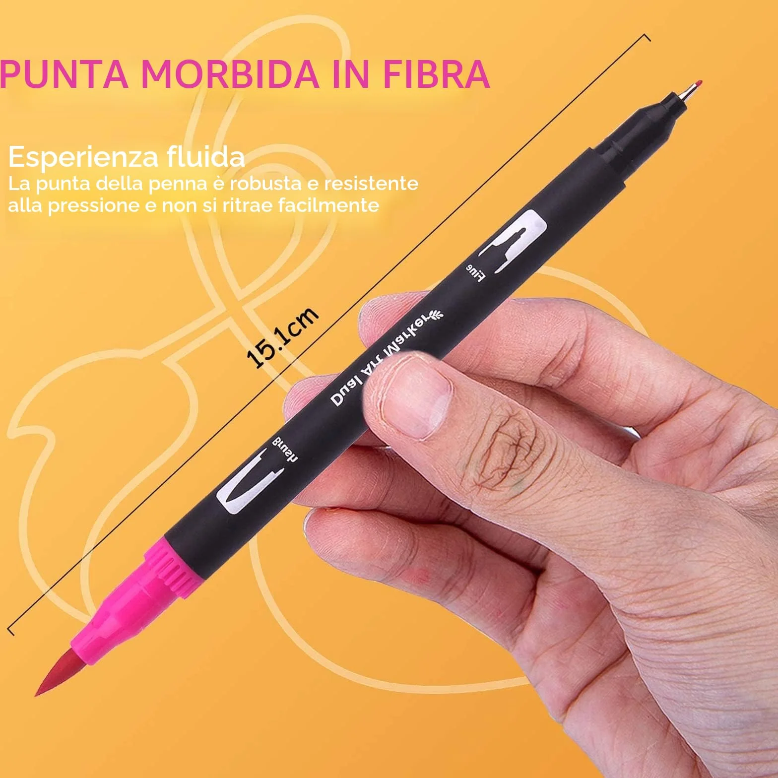 Pennarelli Brush Pen Lettering, 120 Pennarelli Punta Fine,Pennarelli Acquerellabili Pennarelli Doppia Punta per Calligrafia, Dsegno, Schizzi da Colorare