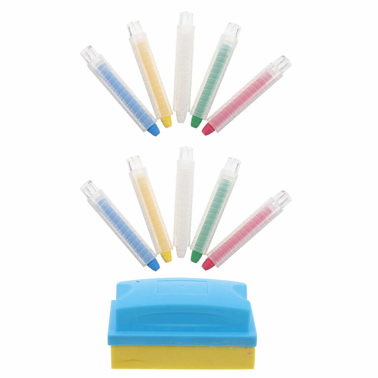 Operitacx 10pezzi Gessetti Colorati Lavabili per Lavagna per Aule e Giochi all Aperto per Materiale Scolastico